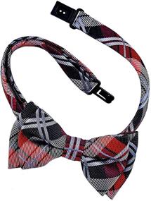 img 2 attached to 👔 Retreez Boy's Tartan Plaid Woven Pre-Tied Bow Tie Set with Suspender