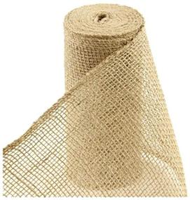 img 1 attached to Natural Loose Weave Burlap Ribbon - 6x10yd: Shop Now for Versatile Craft and Decor Accessory