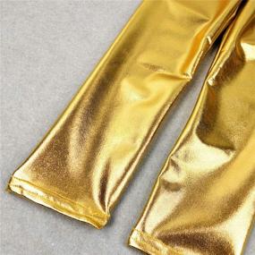 img 3 attached to 👖 Stylish Faux Leather Pants for Kids Toddler Girls: Shiny Stretch Leggings Tights