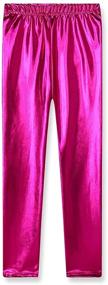 img 2 attached to 👖 Stylish Faux Leather Pants for Kids Toddler Girls: Shiny Stretch Leggings Tights