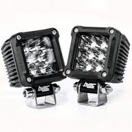 🔦 series 18w led work lights cubes duallys pods - 2 pack 2 inch cubes logo