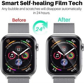 img 1 attached to ЛК 6 Пакет японских пленок для экранов для Apple Watch 42 мм Серии 3 2, модель KO4721 - Пленка из гибкого ТПУ без пузырей