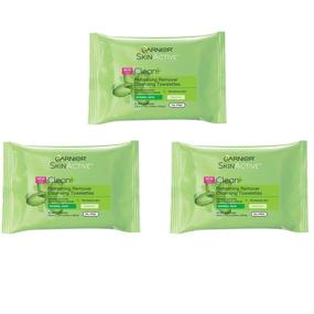 img 4 attached to 🌿 Салфетки Garnier SkinActive Clean+ Refreshing для снятия макияжа, с мятой - набор из 3 (25 шт.): Эффективное средство ухода за кожей!