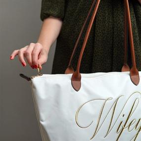 img 1 attached to Bridal Shower & Wedding Day Wifey Bag - Bride Tote Bag for Honeymoon & Beyond! Bachelorette & Engagement Gifts for Bride to be – Perfect Wifey Gifts!