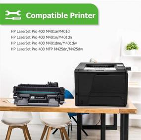img 2 attached to 🖨️ Aztech Compatible Toner Cartridge for HP 80A CF280A 80X CF280X (2-Pack) - Black Ink, Ideal for HP Pro 400 M401A M401D M401N M401DNE MFP M425DN Printer