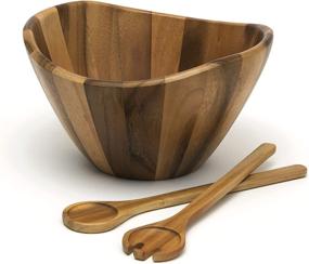 img 3 attached to 🌲 Lipper International Acacia Wood Serving Set – Functional, Stylish, and Durable!