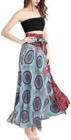 img 1 attached to 🌸 Rysly Women's Elastic Waist Bohemian Long Skirt: Summer Beach Skirt with Casual Floral Dresses