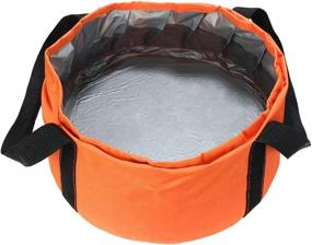 img 4 attached to 🏕️ Portable Camping Bucket with Handle - SumDirect Collapsible Wash Basin for Traveling, Hiking, Fishing, Gardening