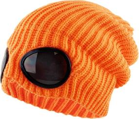 img 4 attached to 🔥 KBETHOS Goggle Lens Beanie: Stylish Ribbed Knit Cuffed Winter Ski Hat & Sunglass Cap