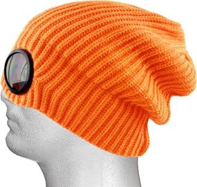 img 2 attached to 🔥 KBETHOS Goggle Lens Beanie: Stylish Ribbed Knit Cuffed Winter Ski Hat & Sunglass Cap