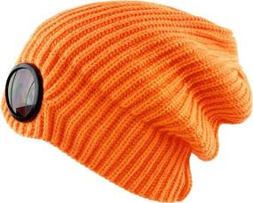 img 1 attached to 🔥 KBETHOS Goggle Lens Beanie: Stylish Ribbed Knit Cuffed Winter Ski Hat & Sunglass Cap