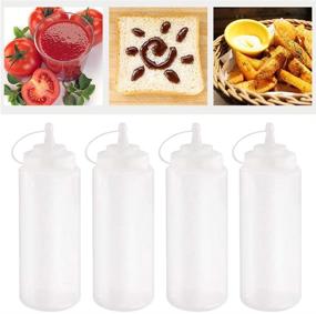 img 1 attached to 🍶 Refined Squeeze Condiment Bottle with Precise Plastic Discrete Measurements