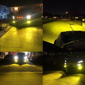 img 1 attached to 🌫️ Alla Lighting 5200lm AL-R H8 H11 LED Bulbs: Super Bright 3000K Amber Yellow Fog Lights/DRL Replacement for H16 H1155 H8LL H11LL, 12V