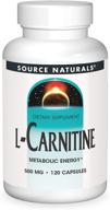 💪 boost metabolic energy with source naturals l-carnitine 500 mg - 120 capsules logo