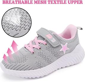 img 3 attached to YYZ Girls Tennis Shoes Comfortable Sports & Fitness in Running