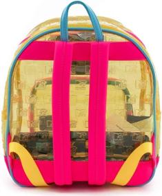 img 1 attached to 🎒 Loungefly Neon Clear Mini Backpack for Enhanced Visibility