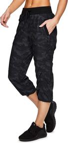 img 2 attached to RBX Active Women's Fashion Stretch Woven Capri Pant with Drawstring - Sleek and Lightweight