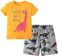 👕 boys summer playwear clothes 2 piece short sleeve t-shirt & shorts sets | sizes 2-7y logo