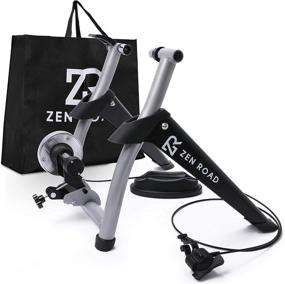 img 4 attached to 🚴 ZenRoad Stationary Bike Trainer Stand: Magnetic Roller for Road and Mountain Bikes - 6-Speed Adjustment - Quiet Indoor Exercise