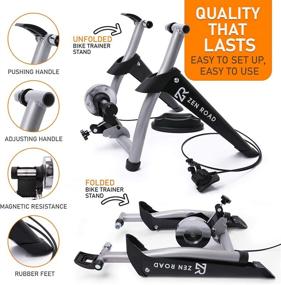 img 3 attached to 🚴 ZenRoad Stationary Bike Trainer Stand: Magnetic Roller for Road and Mountain Bikes - 6-Speed Adjustment - Quiet Indoor Exercise