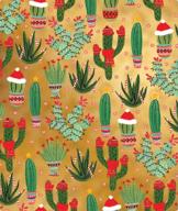 🌵 festive christmas cactus wrapping paper roll - 24"x 15' | premium holiday gift wrap for a unique touch logo