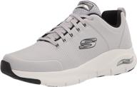 👟 skechers arch titan men's shoes in black and white логотип