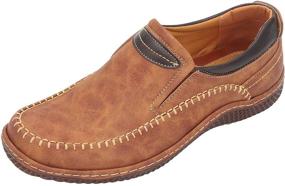 img 4 attached to CREPUSCOLO Loafers Breathable Comfort Numeric_8 Men's Shoes