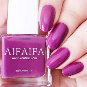 img 1 attached to AIFAIFA Fall Winter Nail Polish: Metallic Green & Berry 💅 Maroon Shades infused with Rose Red for Long-lasting, Quick-drying Nails - 0.35FL/oz