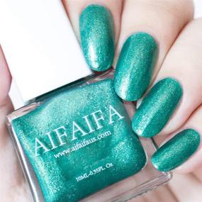 img 2 attached to AIFAIFA Fall Winter Nail Polish: Metallic Green & Berry 💅 Maroon Shades infused with Rose Red for Long-lasting, Quick-drying Nails - 0.35FL/oz