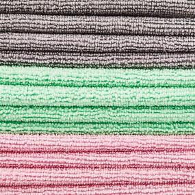 img 3 attached to 24 пакета микрофибры Amazon Basics для очистки в зеленом, сером и розовом цвете: эффективное решение для уборки!