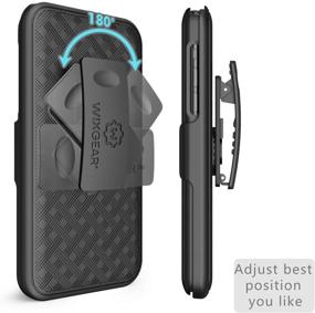 img 3 attached to 📱WixGear Shell Holster Combo Чехол с подставкой и клипом для пояса для Apple iPhone 11 - Ultimate iPhone 11 Holster