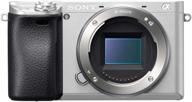 📷 sony alpha a6300 mirrorless camera with 4k video, interchangeable aps-c lens, auto focus, 3" lcd screen, and e mount - silver (body only) logo