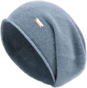 img 4 attached to Warmth and Style Combined: jaxmonoy 🧣 Cashmere Slouchy Knit Beanie Hat for Women