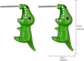 img 2 attached to Аксессуары Lux Серьги с кусачим динозавром