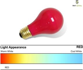 img 2 attached to 🔴 Sterl Lighting - Pack of 4 A19 Ceramic Red Bulb , 25W Incandescent Party Light , 120V , E26 Medium Base , 160 Lumens