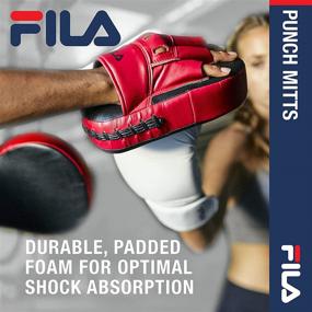 img 1 attached to 🥊 FILA Accessories: Curved Punching Mitts for Boxing, Kickboxing, MMA, and Muay Thai - Ideal for Karate, Sparring, Dojo, and Martial Arts - Men and Women, Sold as Pair