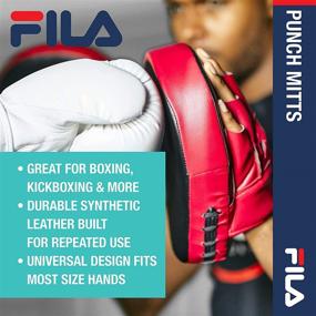 img 3 attached to 🥊 FILA Accessories: Curved Punching Mitts for Boxing, Kickboxing, MMA, and Muay Thai - Ideal for Karate, Sparring, Dojo, and Martial Arts - Men and Women, Sold as Pair