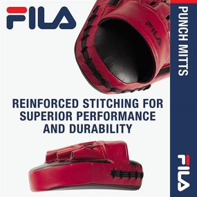 img 2 attached to 🥊 FILA Accessories: Curved Punching Mitts for Boxing, Kickboxing, MMA, and Muay Thai - Ideal for Karate, Sparring, Dojo, and Martial Arts - Men and Women, Sold as Pair