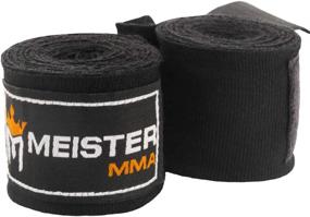 img 1 attached to 🥊 Meister Junior 108-inch Elastic Cotton Hand Wraps for Mixed Martial Arts (MMA) and Boxing - Pair