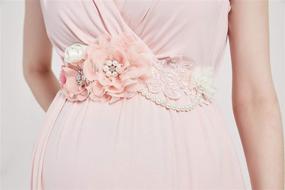 img 2 attached to Pregnant Wedding Bridal Applique Maternity Women's Accessories for Belts