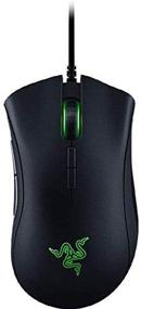 img 1 attached to Игровая мышь Razer DeathAdder Elite: высокоточный оптический сенсор 16 000 DPI - настраиваемая подсветка Chroma RGB 🖱️ - 7 программных кнопок - прочные механические переключатели - улучшенные резиновые боковые упоры - элегантная матово-черная отделка