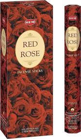 img 3 attached to Enhance Your Space with HEM Red 🌹 Rose Incense Sticks - 6 Packs (120 Count, 301g)