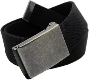 img 2 attached to 👔 Men's Accessories and Belts: Distressed Silver Military Belt Buckle