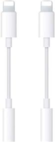 img 4 attached to 🔌 Apple MFi Certified 2-Pack Lightning to 3.5mm Headphone Jack Adapter Dongle Cable for iPhone 12, 11, 11 Pro, XR, XS, X, 8, 7, iPad, iPod - Supports All iOS Systems