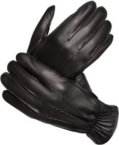 img 4 attached to Baraca Touchscreen Winter Leather Gloves - Men's Accessories for Enhanced Mobile Interaction