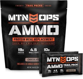 img 3 attached to 🍫 MTN OPS Ammo Chocolate Protein Meal Replacement Powder - Trail Packs (20 Servings)