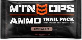 img 1 attached to 🍫 MTN OPS Ammo Chocolate Protein Meal Replacement Powder - Trail Packs (20 Servings)