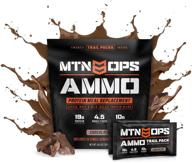 🍫 mtn ops ammo chocolate protein meal replacement powder - trail packs (20 servings) logo