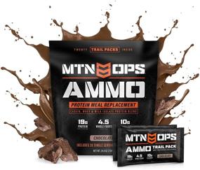 img 4 attached to 🍫 MTN OPS Ammo Chocolate Protein Meal Replacement Powder - Trail Packs (20 Servings)