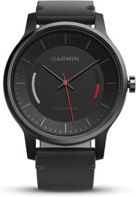 img 4 attached to Garmin Vívomove Classic - Black With Leather Band